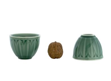 Set for tea ceremony 7 items # 41992 porcelain: teapot 340 ml six cups 117 ml
