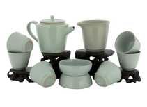Set for tea ceremony 9 items # 41994 porcelain: teapot 200 ml gundaobey 200 ml teamesh six cups 58 ml