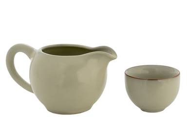 Set for tea ceremony 9items # 42004 porcelain: teapot 225 ml gundaobey 210 ml teamesh six cups 60 ml