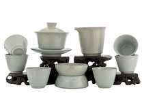 Set for tea ceremony 9 items # 42042 porcelain: gaiwan 167 ml gundaobey 190 ml teamesh six cups 64 ml
