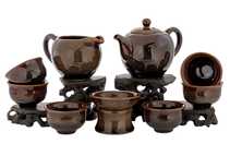 Set for tea ceremony 9items # 42041 porcelain: teapot 225 ml gundaobey 210 ml teamesh six cups 60 ml