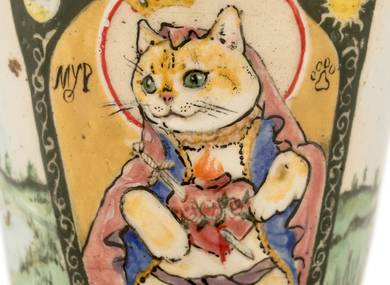 Gaiwan handmade Moychay # 42086 Artistic image 'Saint Cat'