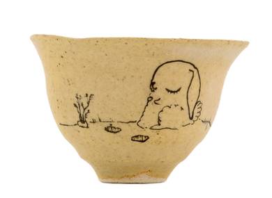 Cup handmade Moychay # 42194 'The glutton' series of 'Sunny bunnies'