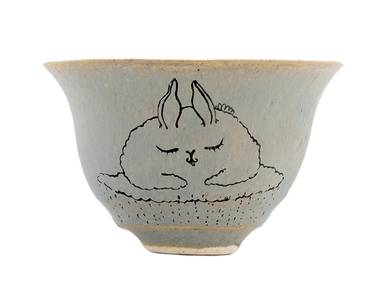 Cup handmade Moychay # 42213 'Sleepy clouds' series of 'Sunny bunnies'