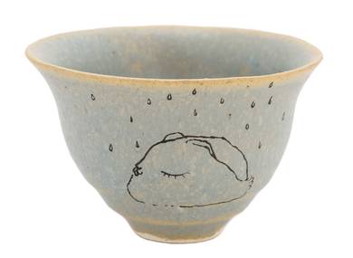 Cup handmade Moychay # 42224 'Fine rain' series of 'Sunny bunnies'