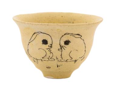 Cup handmade Moychay # 42225 'Gossips' series of 'Sunny bunnies'