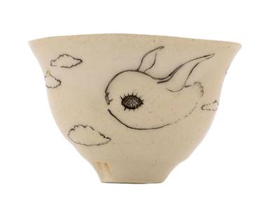 Cup handmade Moychay # 42233 'Unidentified hare object' series of 'Sunny bunnies'