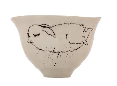 Cup handmade Moychay # 42247 'Storm cloud' series of 'Sunny bunnies'