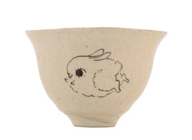 Cup handmade Moychay # 42248 'Fuzzies' series of 'Sunny bunnies'