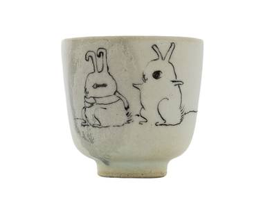 Cup handmade Moychay # 42255 'I won't go I'm freezing!' series of 'Sunny bunnies'