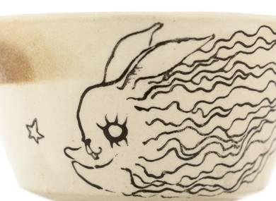 Cup handmade Moychay # 42261 'Bunny Ghost' series of 'Sunny bunnies'