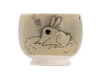 Cup handmade Moychay # 42280 'Ash flies to the sky' series of 'Sunny bunnies'