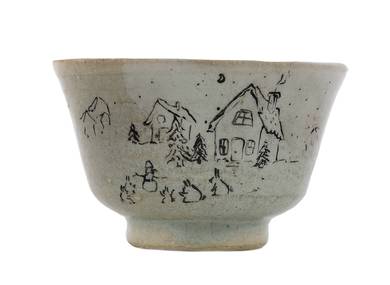 Cup handmade Moychay # 42296 'Snowman' series of 'Pleasant chores'