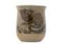 Cup handmade Moychay # 42654 wood firingceramichand painting 87 ml