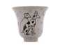 Cup handmade Moychay # 42975 Artistic image 'Doggies' ceramichand painting 41 ml