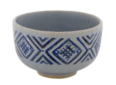 Cup handmade Moychay # 42987 ceramichand painting Slavic ornament 142 ml