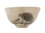 Cup handmade Moychay # 42998 Artistic image 'Buzz cats in the autumn forest' ceramichand painting 129 ml