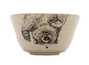 Cup handmade Moychay # 43024 Artistic image 'Bear summer' ceramichand painting 50 ml