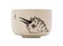 Cup handmade Moychay # 43090 series of 'Dragons love to eat apples' ceramichand painting 55 ml