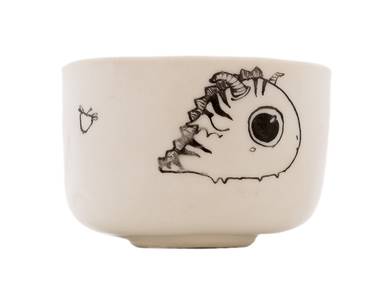 Cup handmade Moychay # 43096 series of 'Dragons love to eat apples' ceramichand painting 55 ml