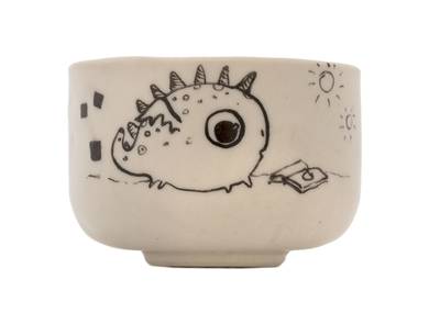 Cup handmade Moychay # 43106 series of 'Dragons love to eat apples' ceramichand painting 55 ml