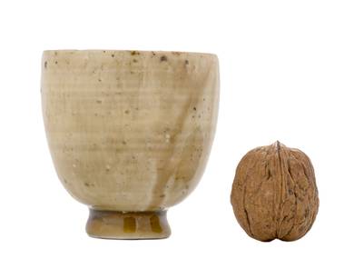 Cup handmade Moychay # 43160 wood firingceramic 111 ml