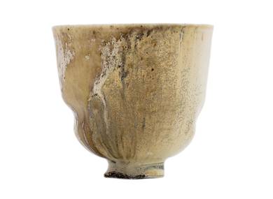 Cup handmade Moychay # 43195 wood firingceramic 169 ml