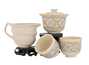 Tea untensils set of 4 items handmade Moychay 'Mosaics of the Roman Empire' # 43837: Gaiwan 180 ml gundaobey 250 ml cups of 140 ml and 120 ml