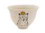 Cup Moychay 'Leopard with a crown' # 43867 ceramichand painting 68 ml