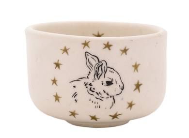 Cup Moychay 'The Hare with the stars' # 43870 ceramichand painting 55 ml