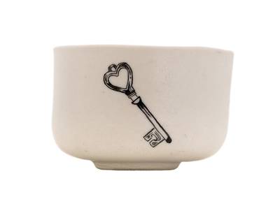 Cup Moychay 'The Heart Key' # 43880 ceramichand painting 55 ml