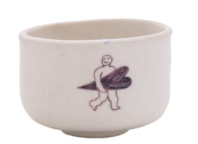 Cup Moychay 'A man with a big heart' # 43883 ceramichand painting 55 ml