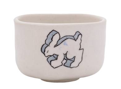 Cup Moychay 'Three-dimensional rabbit' # 43888 ceramichand painting 55 ml