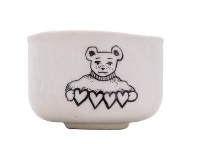 Cup Moychay 'Teddy bear with hearts' # 43889 ceramichand painting 55 ml