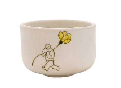 Cup Moychay 'The Man with the Flower' # 43899 ceramichand painting 55 ml