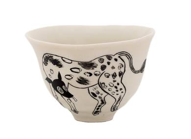 Cup Moychay 'Hyena' # 43922 ceramichand painting 68 ml