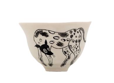 Cup Moychay 'Hyena' # 43922 ceramichand painting 68 ml
