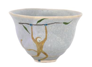 Cup Moychay 'A monkey' # 43928 ceramichand painting 68 ml