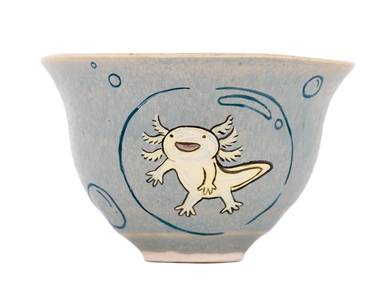 Cup Moychay 'Axolotl in a bubble' # 43941 ceramichand painting 68 ml