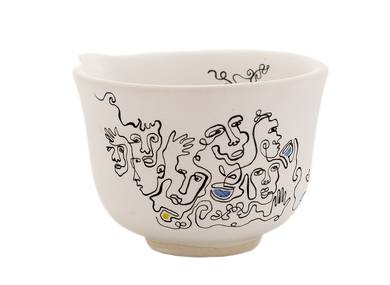 Gundaobey handmade Moychay 'Tea condition' # 43981 ceramichand painting 130 ml