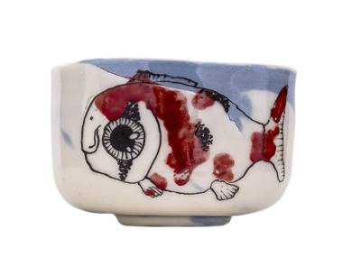 Cup Moychay series of 'Carp' # 44405 ceramichand painting 46 ml