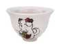 Cup Moychay 'Dog with strawberry' # 44471 ceramichand painting 55 ml