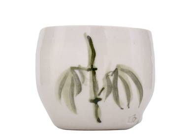 Cup handmade Moychay 'Bamboo' # 44534 ceramichand painting 102 ml