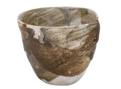 Cup handmade Moychay # 44671 wood firingceramic 108 ml