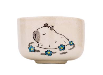 Cup Moychay series of 'Capybara' # 44975 ceramichand painting 45 ml