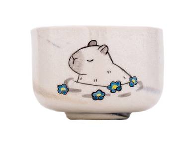 Cup Moychay series of 'Capybara' # 44976 ceramichand painting 45 ml