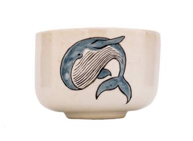 Cup Moychay 'Whale' # 44983 ceramichand painting 45 ml
