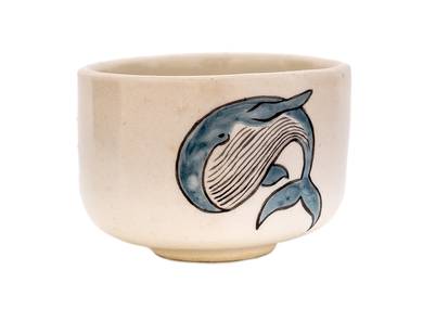 Cup Moychay 'Whale' # 44983 ceramichand painting 45 ml