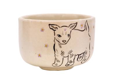 Cup Moychay series of 'Baby goat' # 45001 ceramichand painting 45 ml