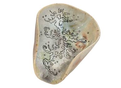 Tea presentation vessel handmade Moychay 'Wave' # 45036 ceramichand painting